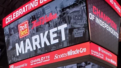 Market signage on the show floor